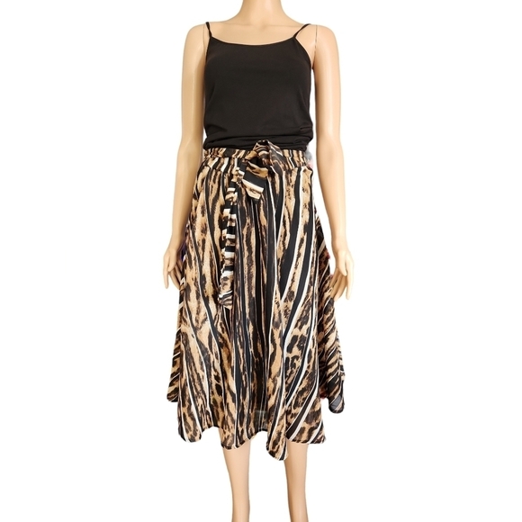 Flint & Moss Animal Print Midi Skirt - Picture 1 of 8